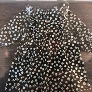 Floral Black and White Kids Top